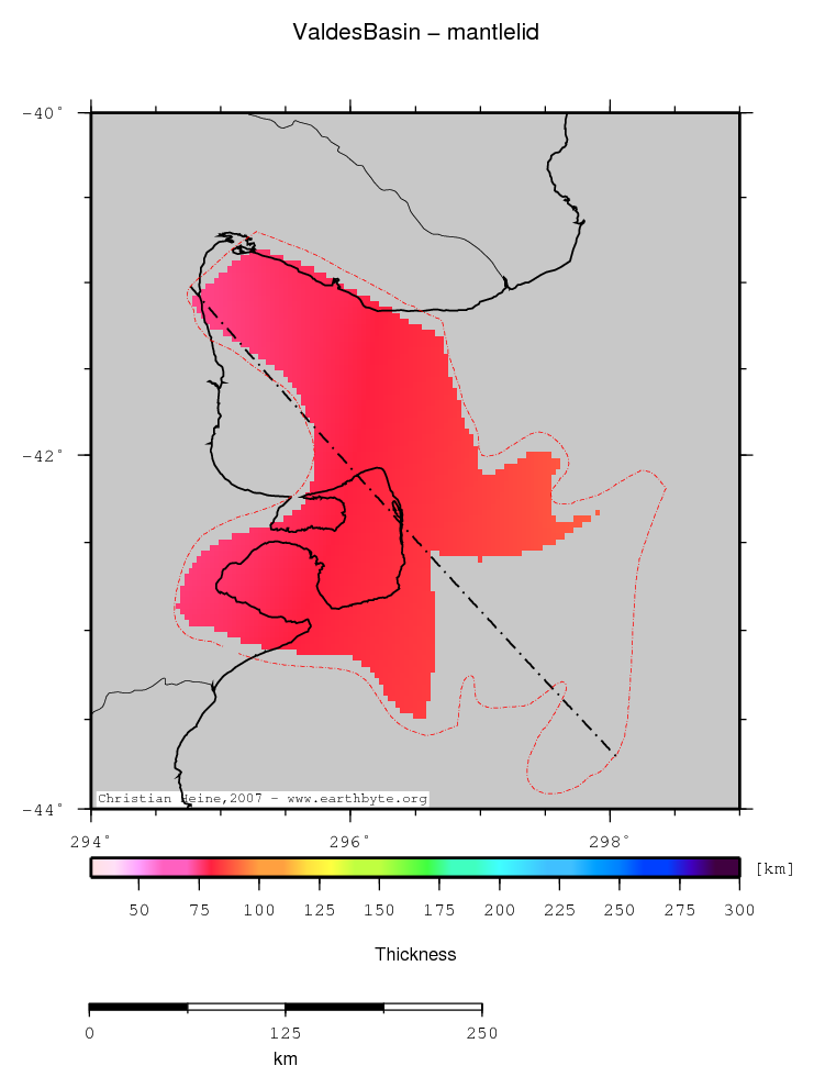 Valdes Basin location map