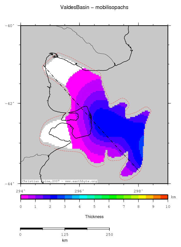 Valdes Basin location map