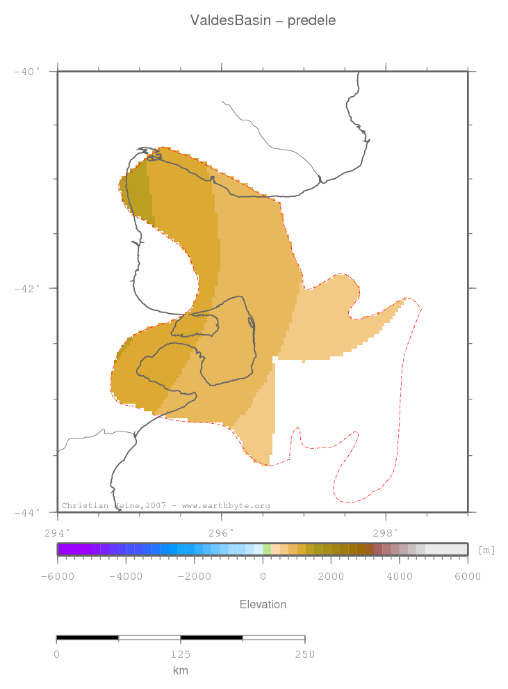 Valdes Basin location map