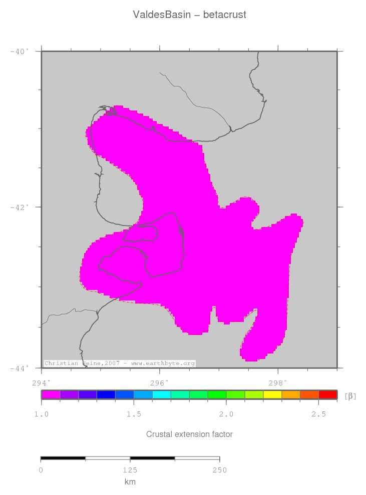 Valdes Basin location map