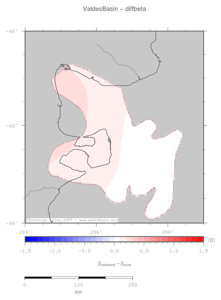 Valdes Basin location map