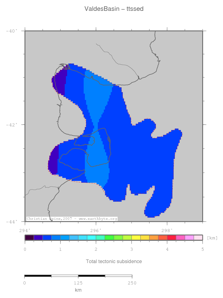 Valdes Basin location map