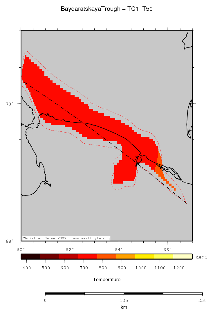 Baydaratskaya Trough location map