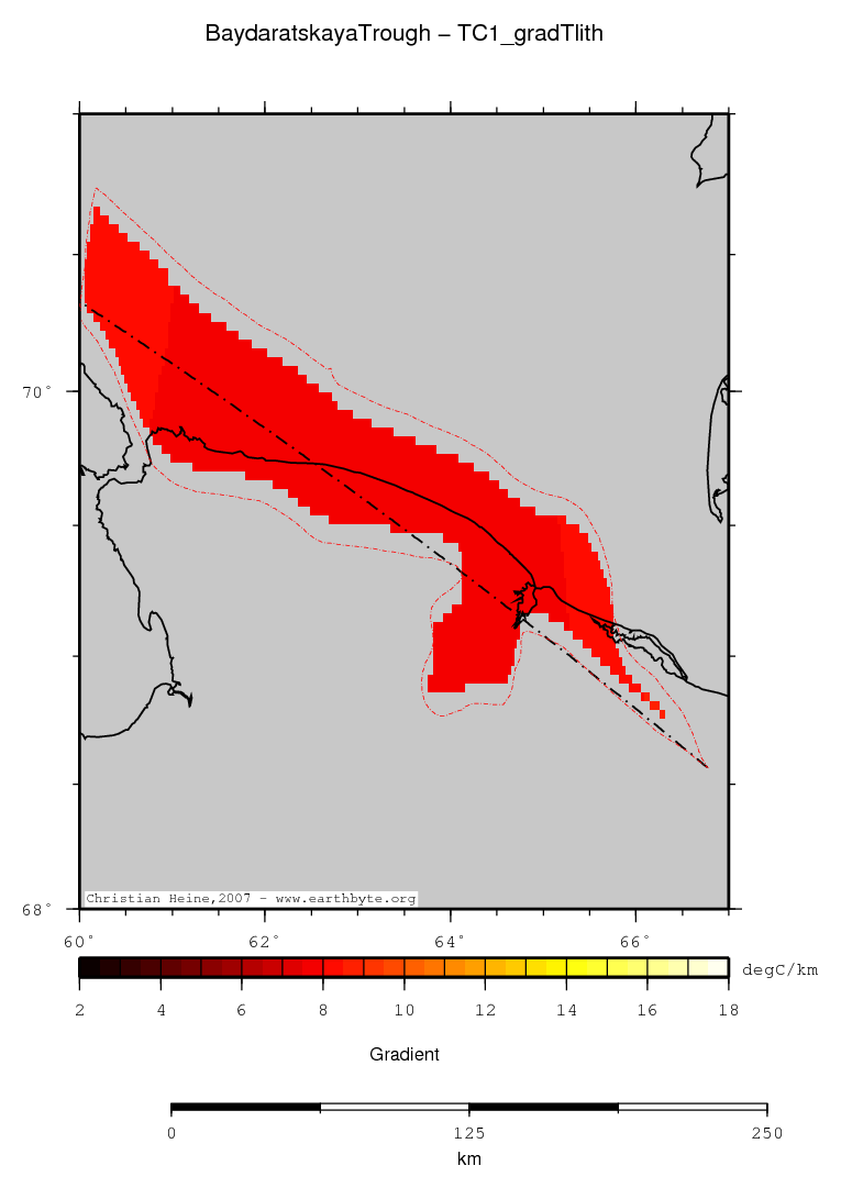 Baydaratskaya Trough location map