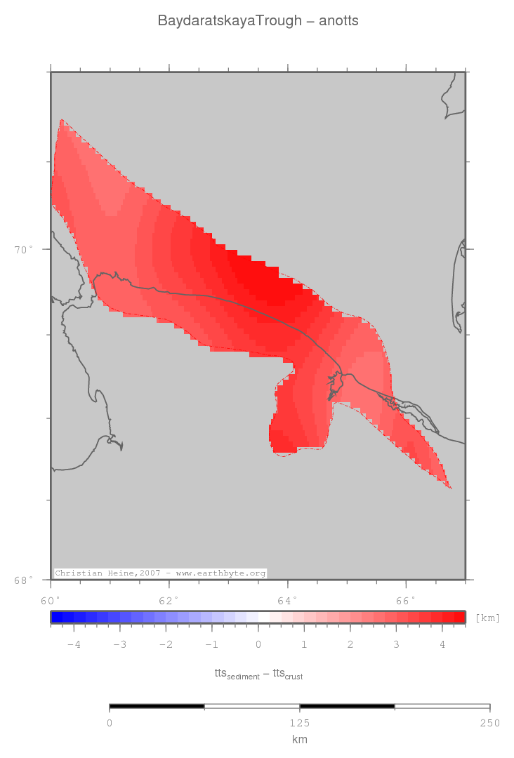 Baydaratskaya Trough location map