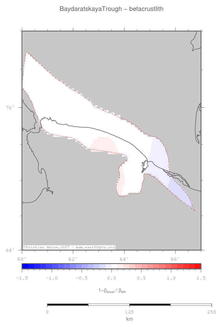 Baydaratskaya Trough location map