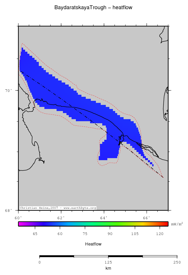 Baydaratskaya Trough location map