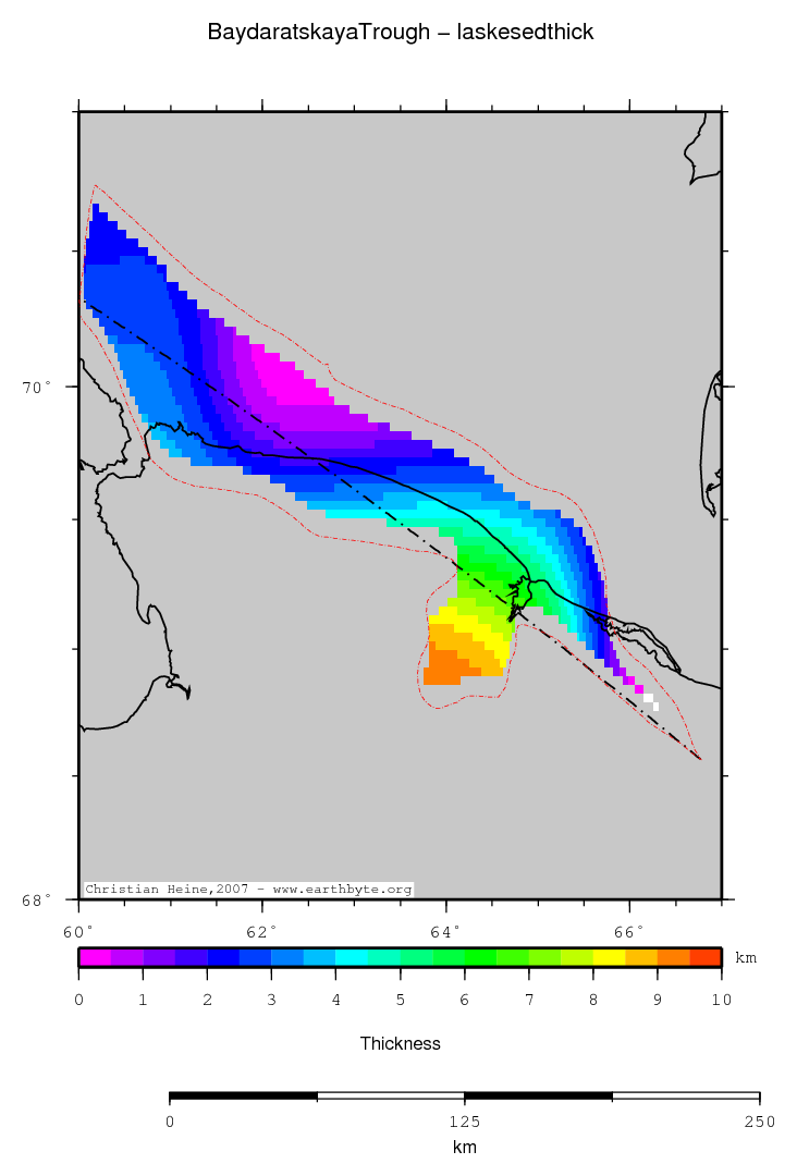 Baydaratskaya Trough location map