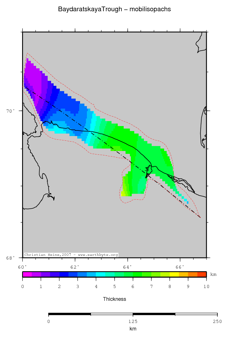 Baydaratskaya Trough location map