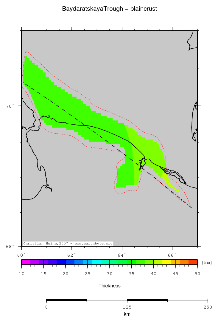 Baydaratskaya Trough location map