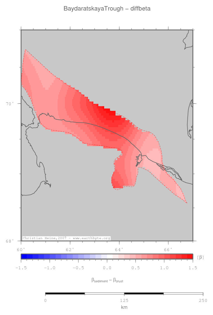 Baydaratskaya Trough location map