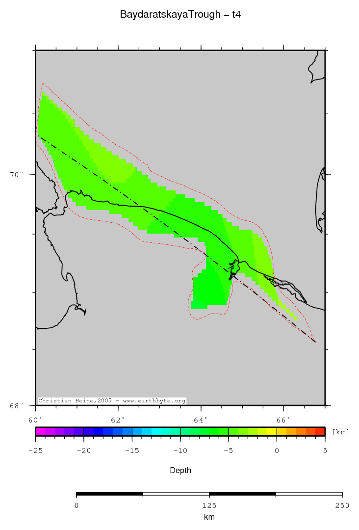 Baydaratskaya Trough location map