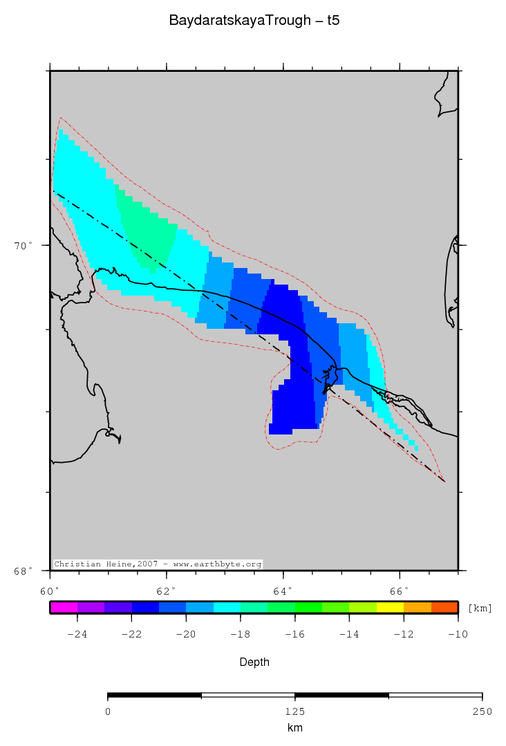 Baydaratskaya Trough location map