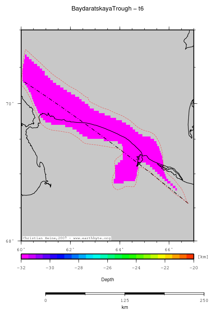 Baydaratskaya Trough location map