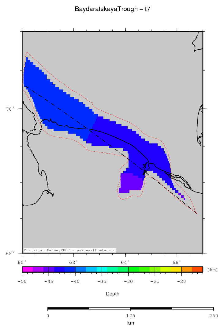 Baydaratskaya Trough location map