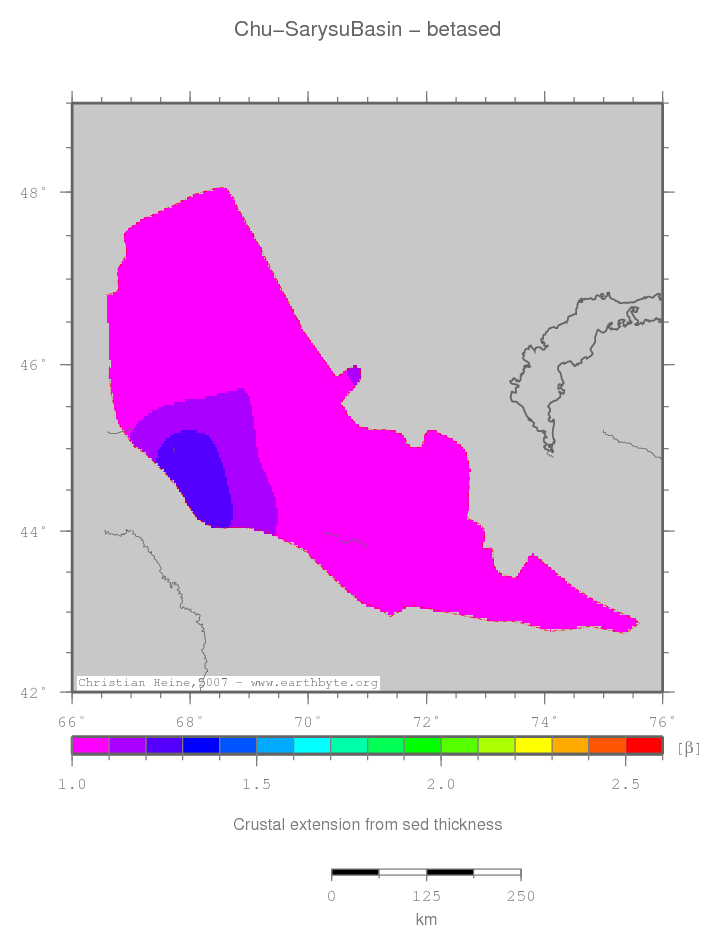 Chu-Sarysu Basin location map