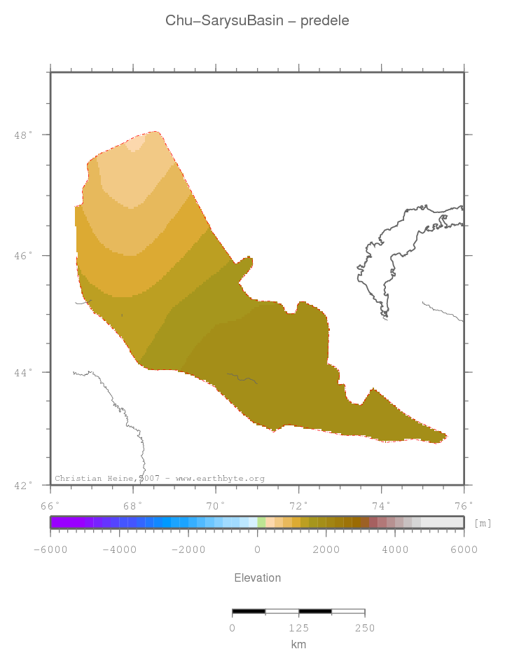 Chu-Sarysu Basin location map