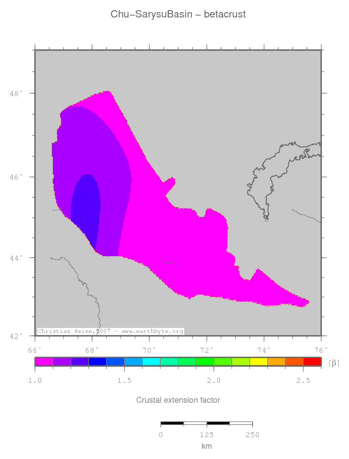 Chu-Sarysu Basin location map