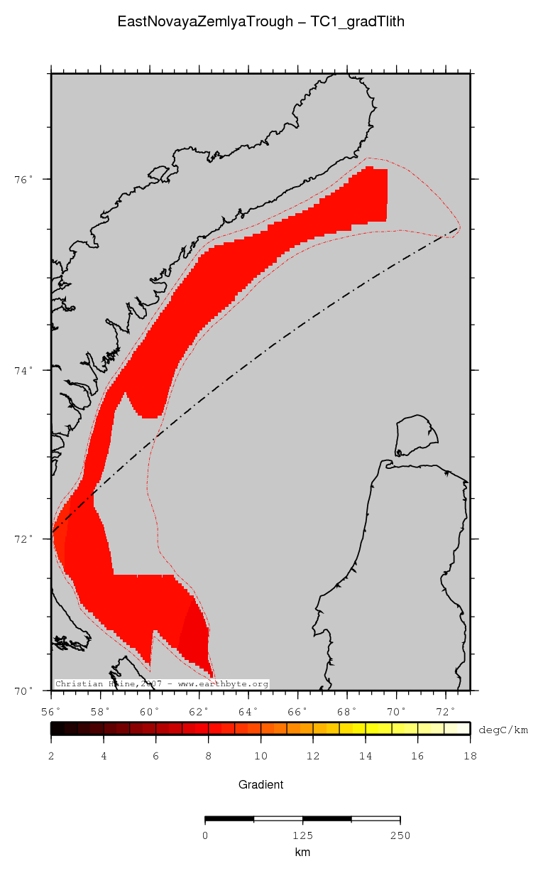 East Novaya Zemlya Trough location map