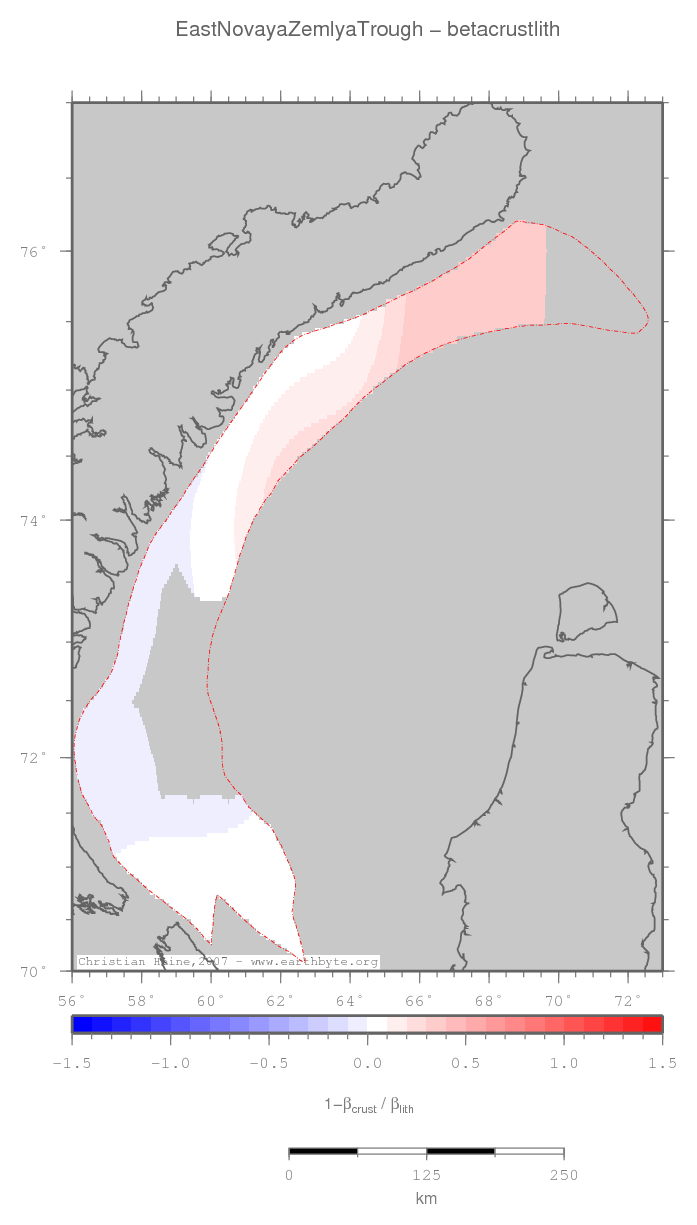 East Novaya Zemlya Trough location map