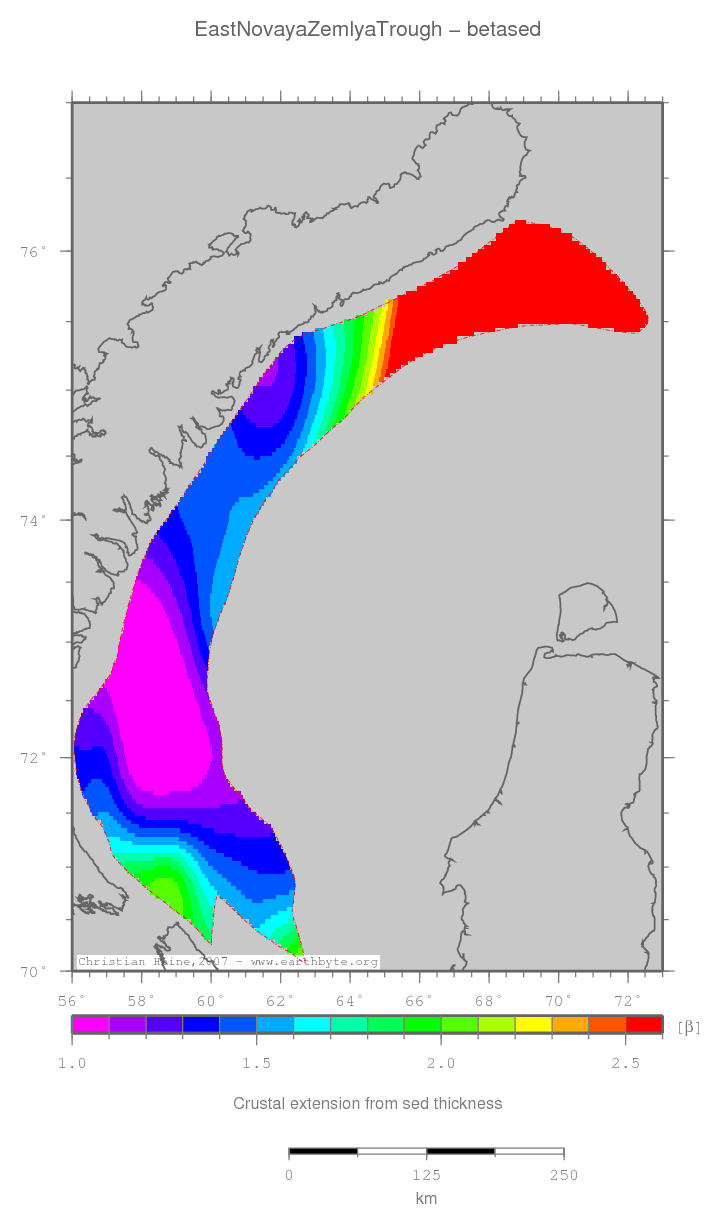 East Novaya Zemlya Trough location map