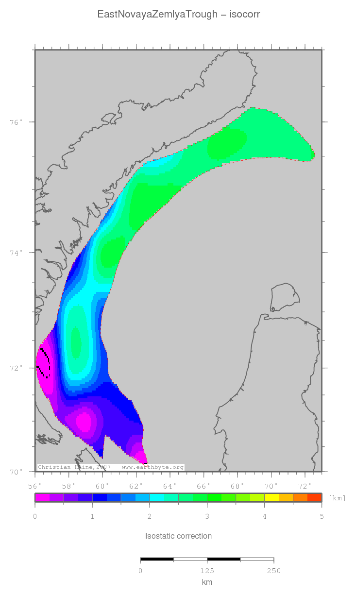 East Novaya Zemlya Trough location map