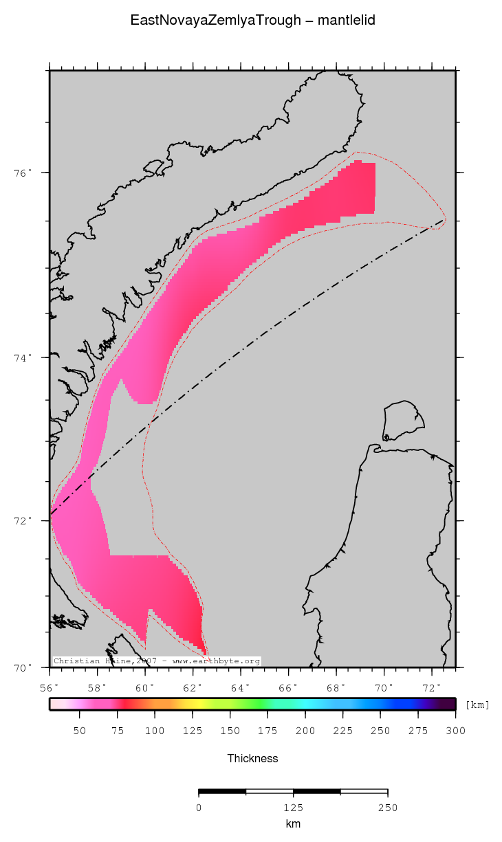 East Novaya Zemlya Trough location map