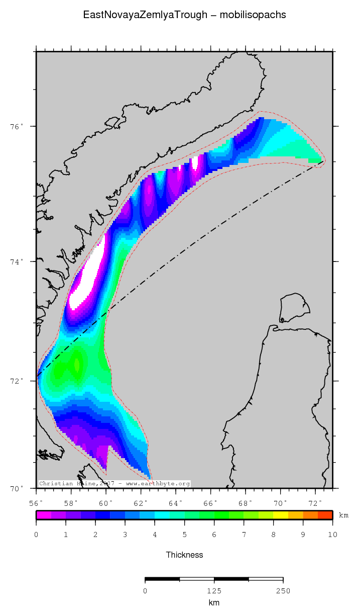 East Novaya Zemlya Trough location map