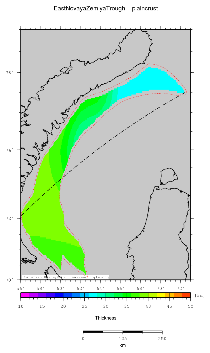 East Novaya Zemlya Trough location map