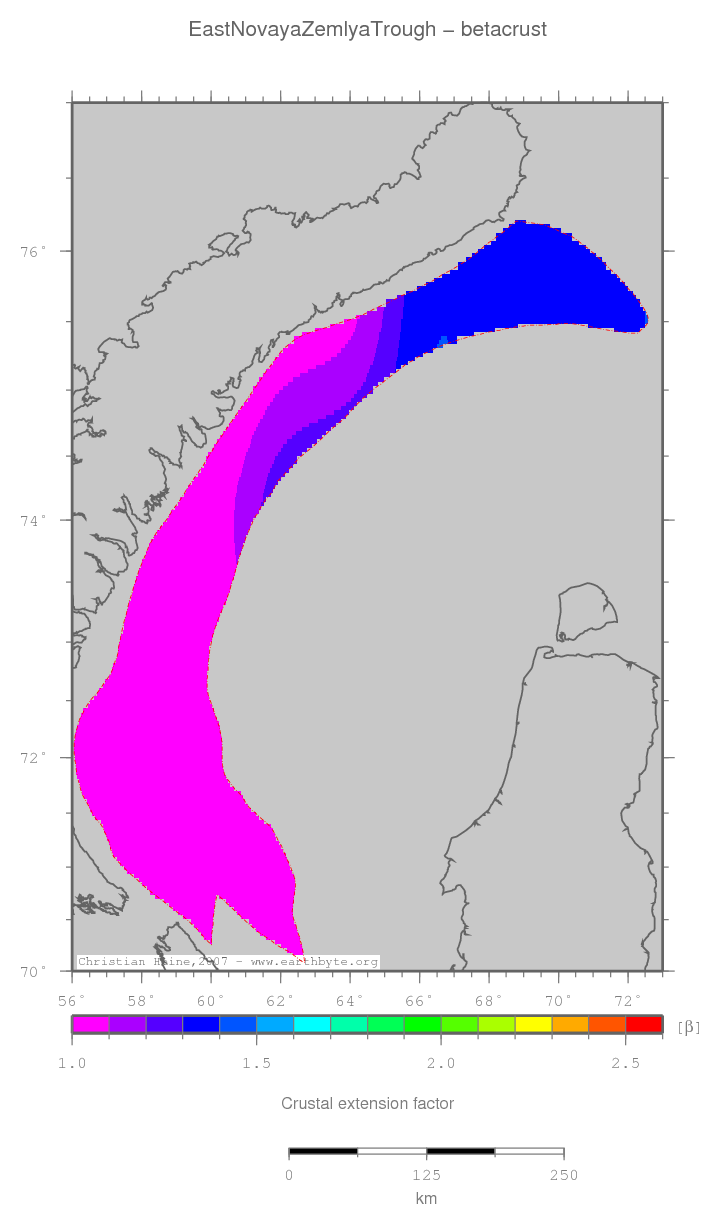 East Novaya Zemlya Trough location map