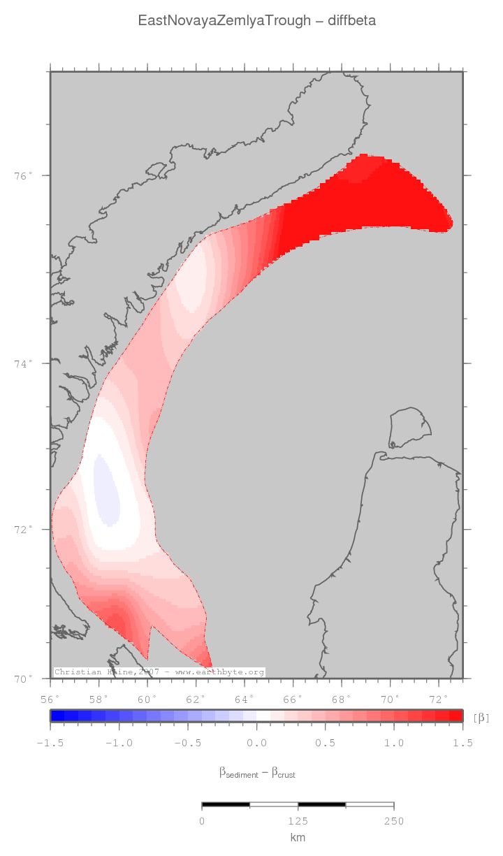 East Novaya Zemlya Trough location map