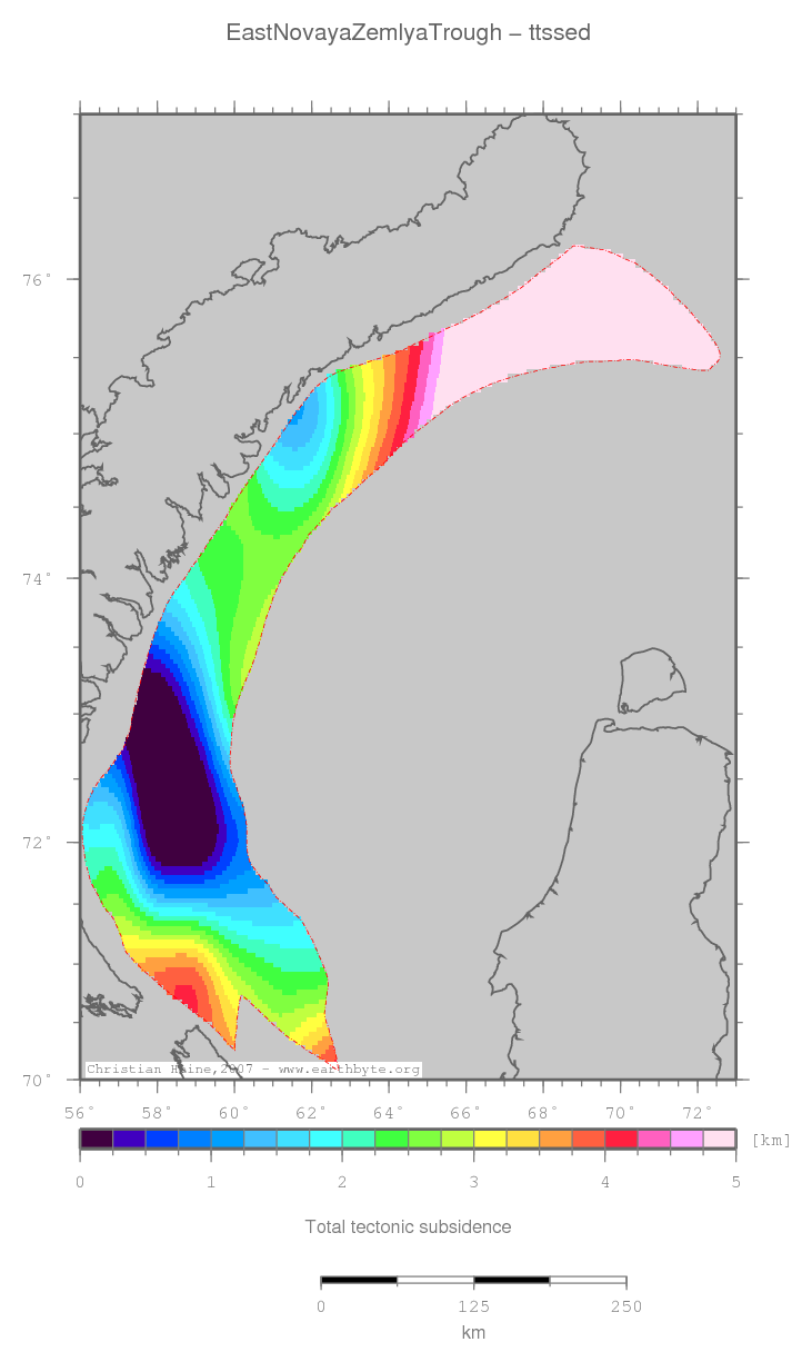 East Novaya Zemlya Trough location map