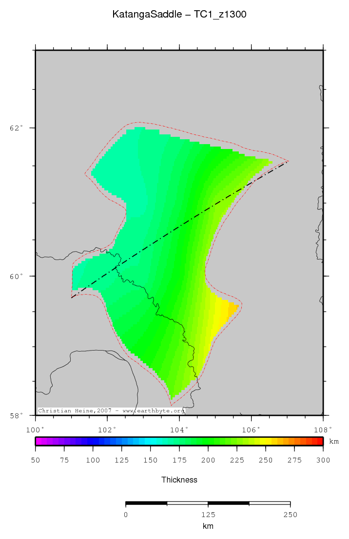 Katanga Saddle location map