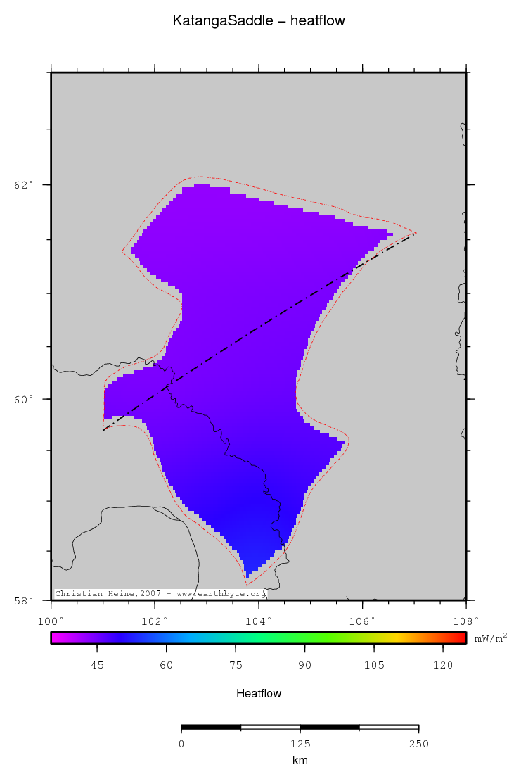 Katanga Saddle location map