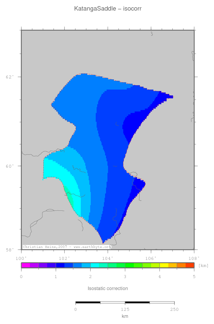 Katanga Saddle location map