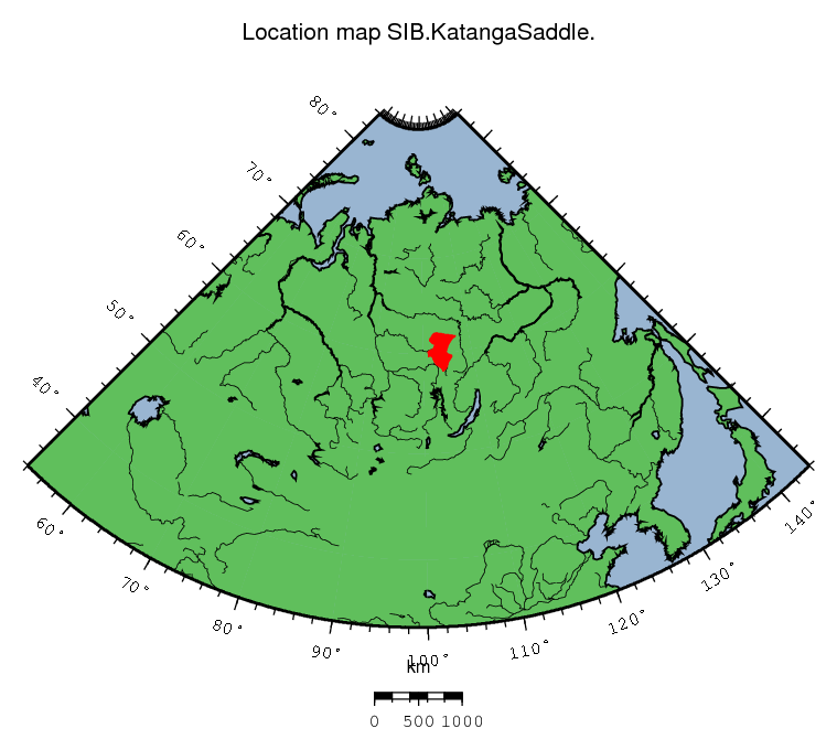 Katanga Saddle location map