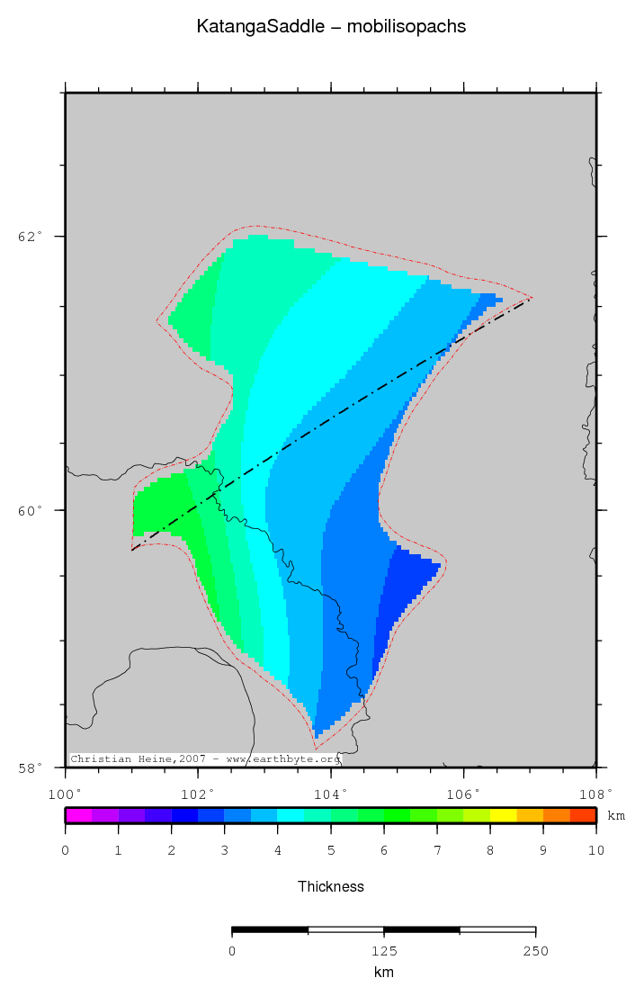 Katanga Saddle location map