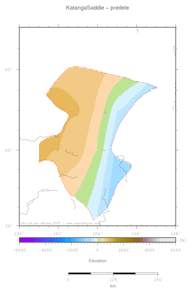 Katanga Saddle location map