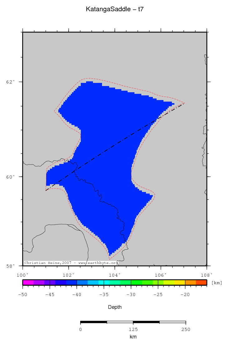 Katanga Saddle location map