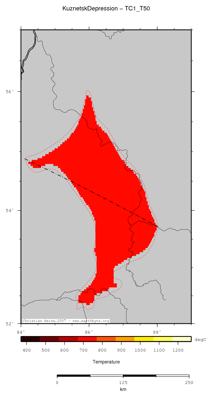 Kuznetsk Depression location map