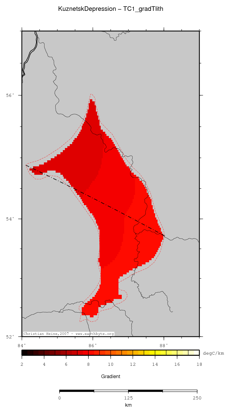 Kuznetsk Depression location map