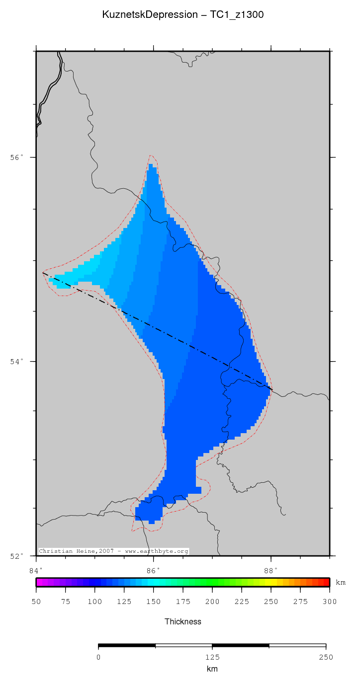 Kuznetsk Depression location map