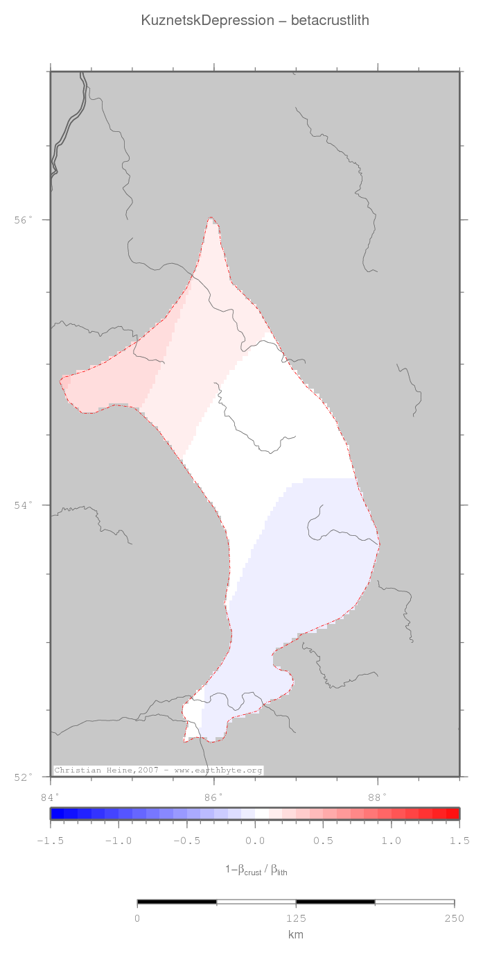 Kuznetsk Depression location map