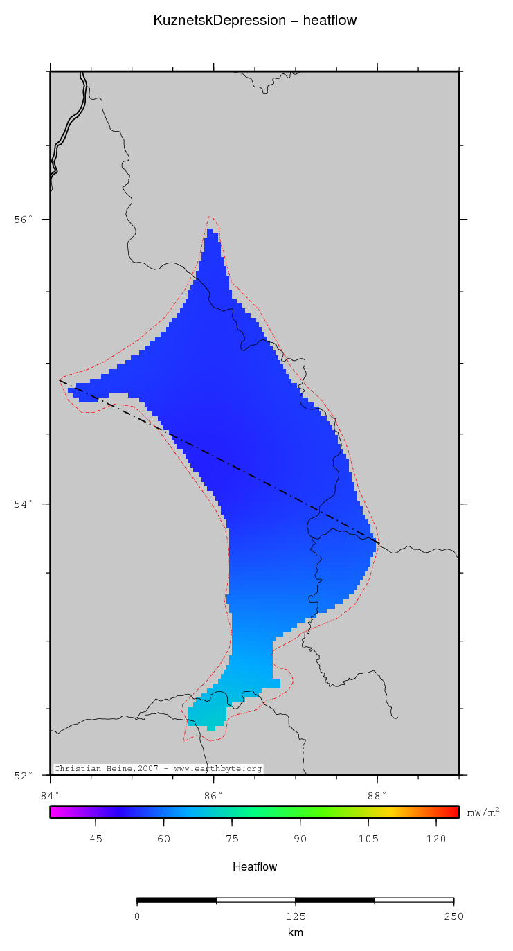 Kuznetsk Depression location map