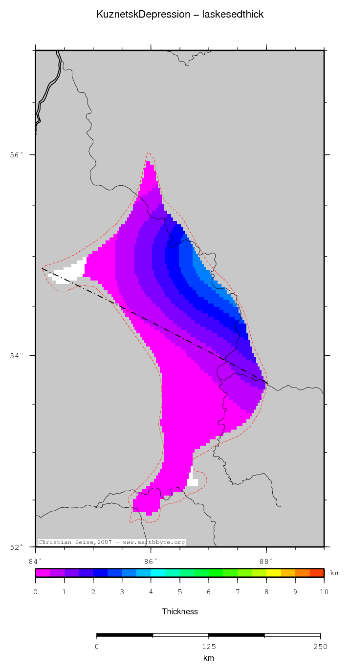 Kuznetsk Depression location map