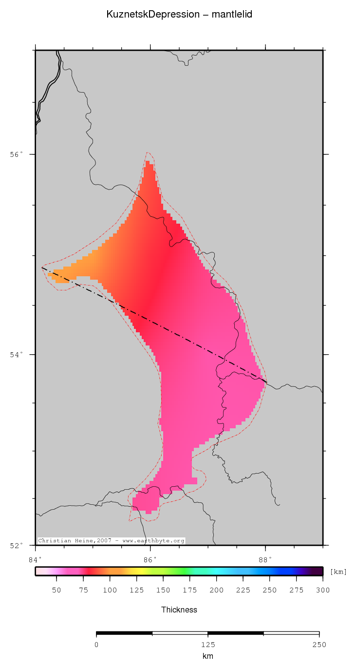 Kuznetsk Depression location map