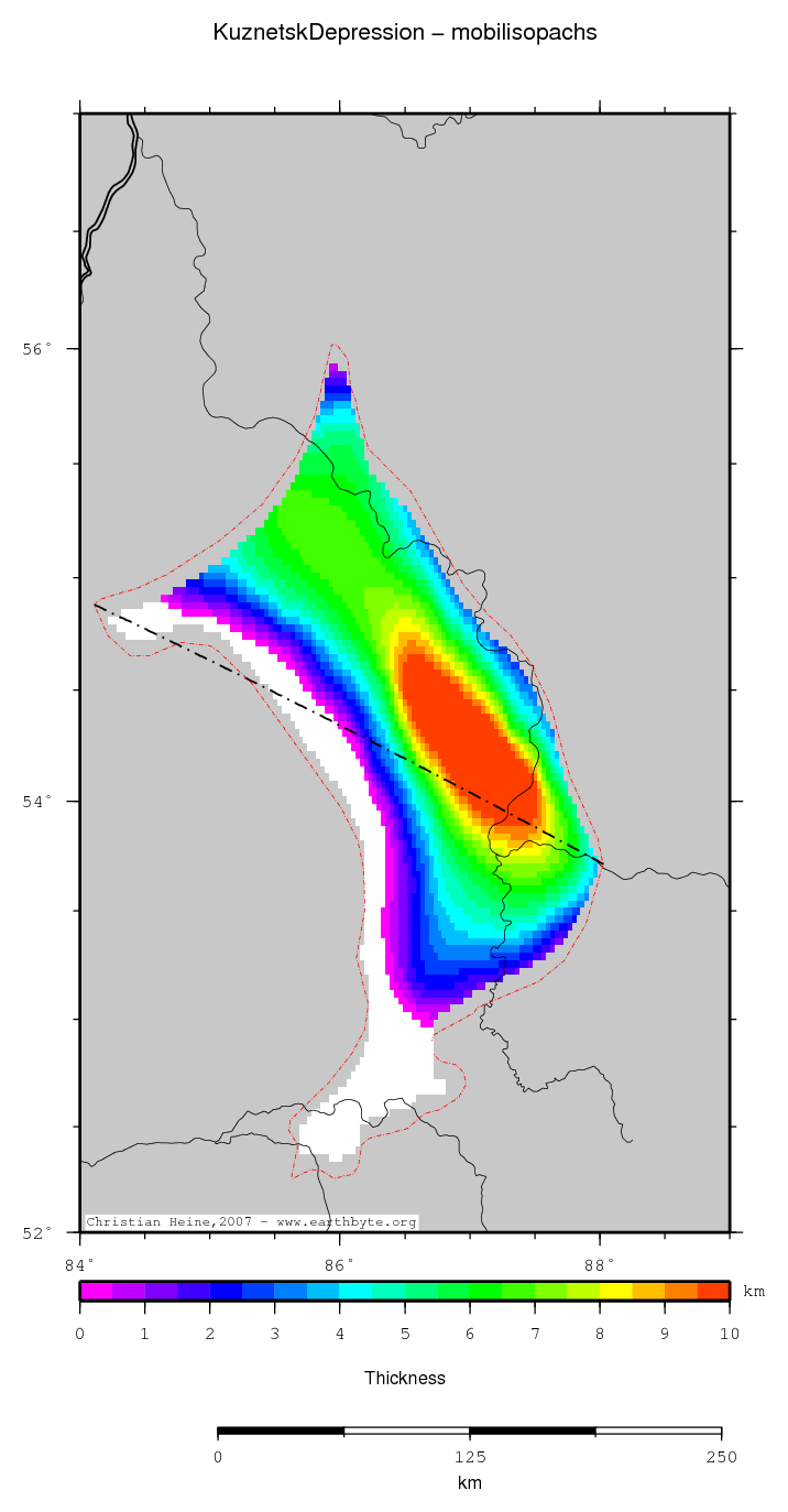 Kuznetsk Depression location map