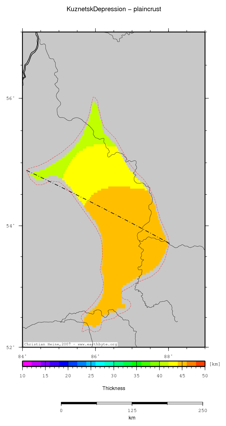 Kuznetsk Depression location map