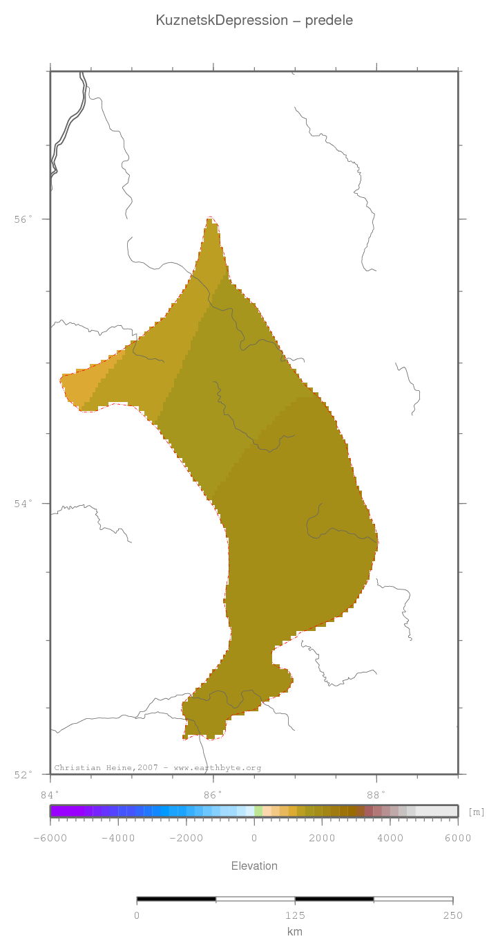 Kuznetsk Depression location map