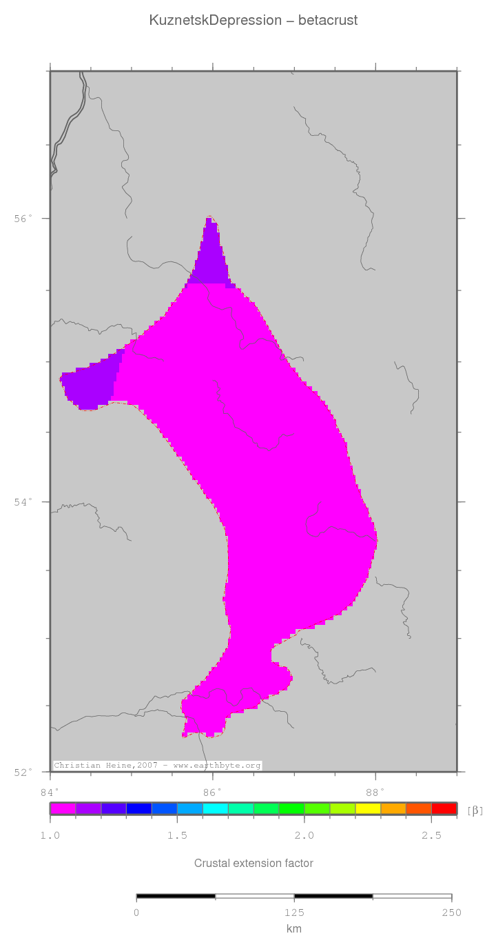 Kuznetsk Depression location map